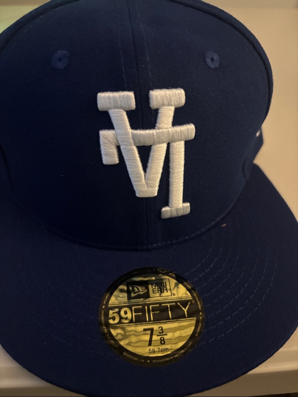 New Era Royal Blue Fitted Cap with White Embroidered Logo
